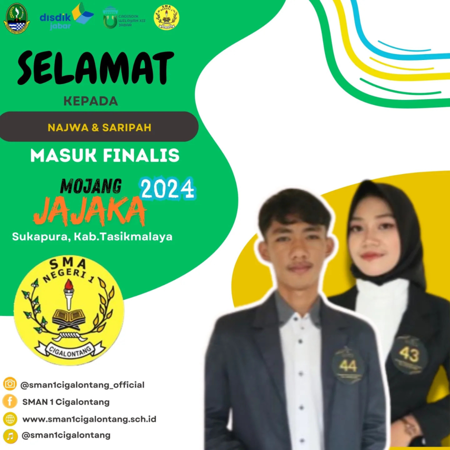 Siswa dan Siswi SMAN 1 Cigalontang Masuk Finalis Mojang Jajaka Sukapura Kabupaten Tasikmalaya