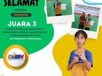 Juara 3 Karate 02SN Se-Kabupaten Tasikmalaya