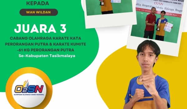 Juara 3 Karate 02SN Se-Kabupaten Tasikmalaya