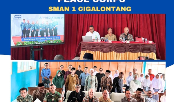 Kunjungan Peace Corps Untuk  Sosialisasi dan Survei Ke SMAN 1 Cigalontang